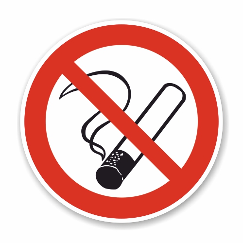 5 x Aufkleber Rauchen verboten Rauchverbot Rund Ø 5cm BGV A8, DIN 4844