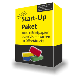 Business Start-Up Paket 1000xBriefpapier + 250xVisitenkarten